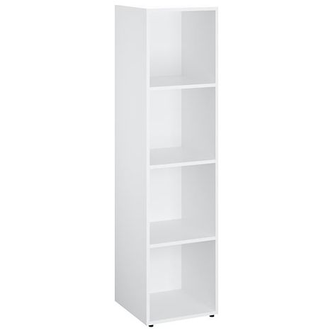 Casier de bureau Lockers 4 cases - Corps blanc - H 169 cm - Maxiburo (1/2)