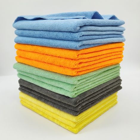 Panno in microfibra 300 GSM 40x40 cm lavaggio e lucidatura auto - grigio (1/5)