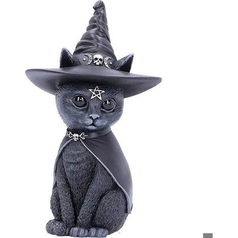 Décorations d'Halloween, ornements chat mystère, sculptures d'animaux, ornements multicolore OBJET DECORATIF (1/5)