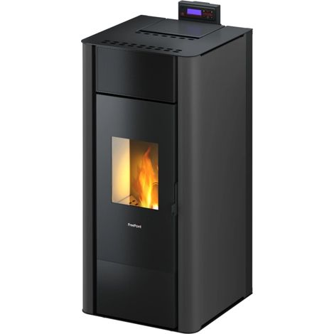 termostufa a pellet ermetica freepoint "tesis" antracite 22,4 kw (1/3)
