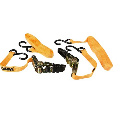 Pro-Safe, set 2 nastri tensori con cricchetto a doppio gancio “S” - 500 cm (1/3)