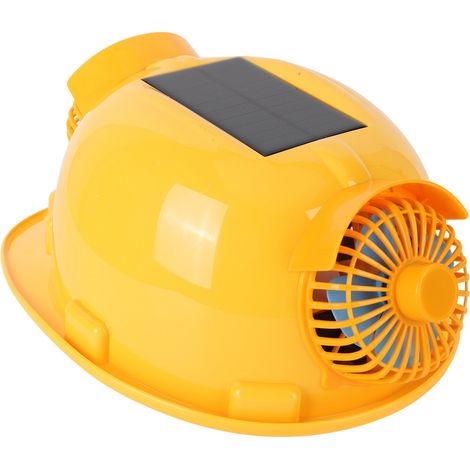 Bauhelm mit Solarventilator und LED-Leuchte, atmungsaktiv, wiederaufladbar, für Bau- und Heimwerkerarbeiten (1/5)