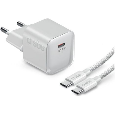 SBS TETRKITGAN1C20MINI Ladegerät für Mobilgeräte Universal Weiß AC Schnellladung Drinnen
