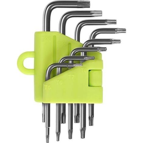Clés torx coudée, kit de 8 pièces clés allen T5 T6 T7 T8 T9 T10 T15 T20 (1/5)