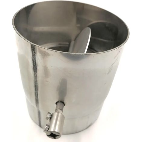 Simple paroi inox 2 mm  - Clapet régulateur de tirage  160 mm