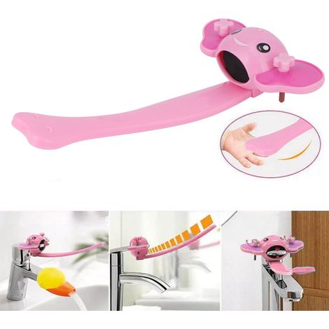 Wasserhahnverlängerung für Waschbecken, Verlängerungszubehör für Kleinkinder, Kinder und Babys (rosa) (1/5)
