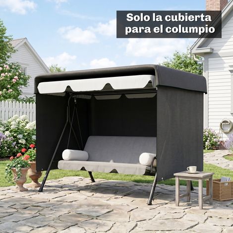 Housse de protection imperméable pour balancelle de jardin 3 places avec fermeture éclair, anti-poussière et coupe-vent, 215 x 155 x 150 cm (1/5)
