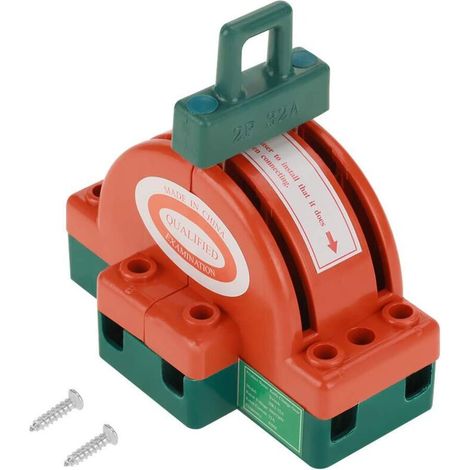 Interruptor de cuchilla de 2 polos, 32 A, interruptor de cuchilla de desconexión de doble chorro, interruptor de cuchilla eléctrico de conexión firme para empresas industriales y electrodomésticos. (1/5)
