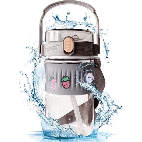 Borraccia  Bambini Sportiva 650 ml Bottiglia Cannuccia Beccuccio Sport Ciclismo (1/5)