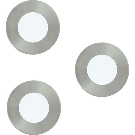 Ensemble de 3 projecteurs encastrés Fueva 1 nickel - 33084