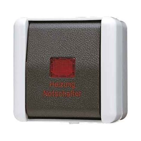 Jung Interrupteur de chauffage, universel va-et-vient, 10 AX 250 V , IP 44, WG 800 806 HW