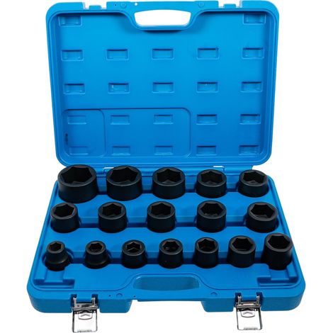 Douilles a choc 6 pans 19 à 55 mm carre 3/4 - coffret bgs 17 pcs (1/4)