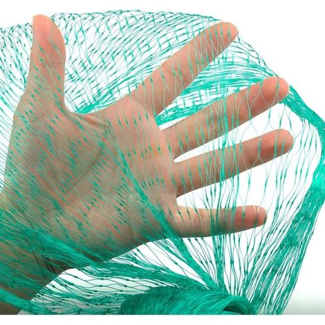 Green garden netting, bird protection netting for protecting fruit trees, vegetables, crops, peas and beans, 15 x 15 mm fine mesh MUMU (1/4)