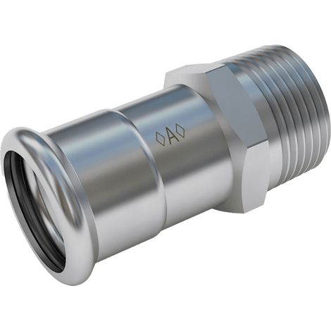 RACCORDO DRITTO A PRESSARE MASCHIO FEMMINA IN ACCIAIO INOX SERIE PRESS INOX 316L - 3/4XØ22 - CEX