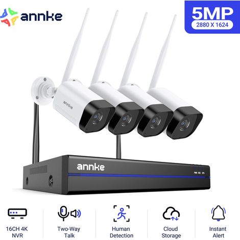 ANNKE Telecamere di sicurezza solari ANNKE da 4 MP, wireless per esterni, batteria da 9000 mA per telecamera WiFi da 2 TB (1/5)