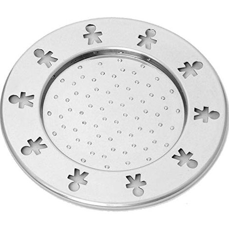 Alessi AKK80/13 Mini Girotondo - Sottobicchiere anti-umidità in acciaio INOX 18/10 a finitura lucida (1/4)