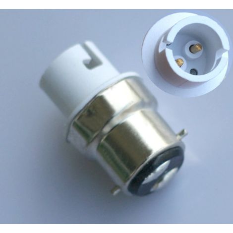 2pcs B22 vers B15/BA15D/B15d halogène ou LED Ampoule Lampe Adaptateur femelle