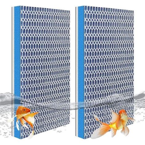 2 Pièce 8D Mousse Filtre Aquarium, Ouate Aquarium Mousse filtrante en nid d'abeille Mousse Réutilisables Réutilisable,30x20cm (1/5)