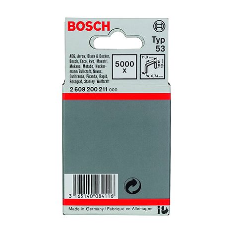 Attache métallique fine type 53, 11,4 x 0,74 x 14 mm, lot de 5000