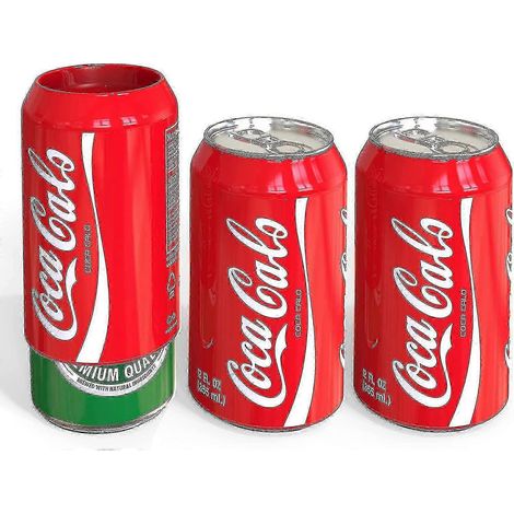 Cache-canette rouge en silicone pour canette de bière - lot de 3, aspect soda (1/5)