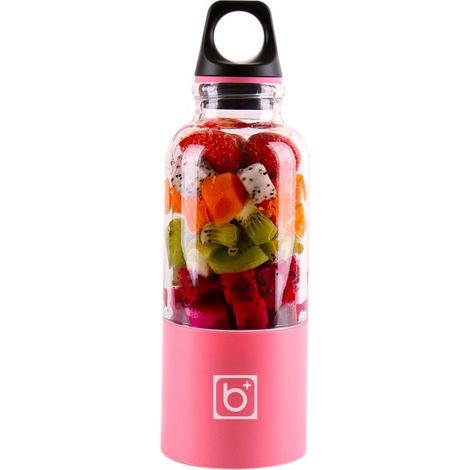 Mélangeur de fruits, 500Ml usb Rechargeable Juicer Cup Personal Portable Mini Mixer Blender Portable Légumes Fruit Juice Maker Outil automatique(rose) (1/5)
