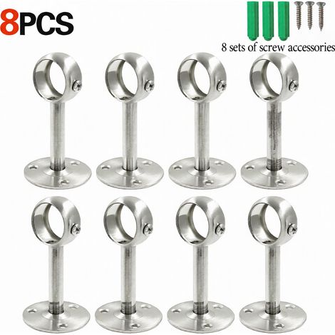 Supports de meubles, supports de tringle à rideaux robustes, crochets de tringle à rideaux, adaptés aux tringles à rideaux de 3,2 cm, lot de 8. (1/5)