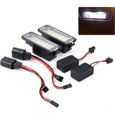 2pcs Feu de plaque d\'immatriculation à LED pour VW EOS GOLF 4/5/6 LUPO Passat CC Beetle (1/4)