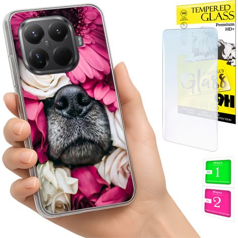 Funda para Xiaomi 15T Pro con foto, cubierta trasera con gráficos de perro + cristal 9H (1/5)