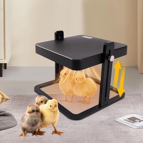 Plaque chauffante pour poussins - 27,4 x 27,4 x 22,6 cm - Plaque chauffante réglable de 13 W pour poussins - Garde les poussins au chaud et fonction de température constante pour 10 à 15 poussins (1/5)