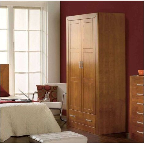 Armario ropero  madera maciza acabado cerezo 200 cm(alto)105 cm(ancho)55 cm(largo) (1/2)