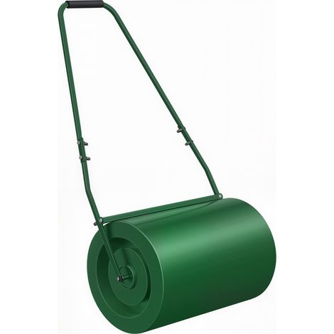 Rullo Compressore per Prato Capacità 63L con Lama Raschiante in Metallo Verde Scuro (1/5)