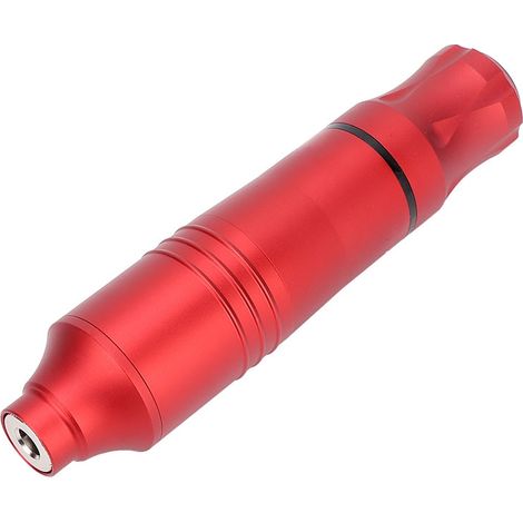 Machine à tatouer rotative professionnelle à aiguille courte rouge, avec stylo liner et shader. (1/5)