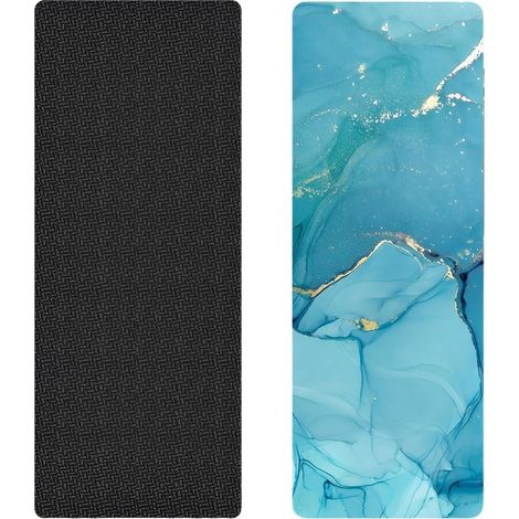 Tappetino da yoga antiscivolo in stile nordico, spessore 1,5 mm, pieghevole, portatile, assorbente, ideale per fitness a casa, viaggi, ginnastica, allenamento e sport. (1/5)