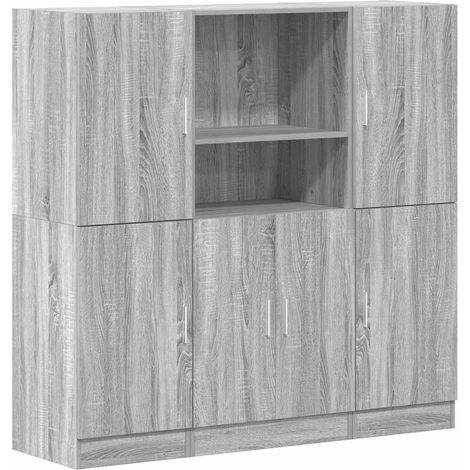 Maison Exclusive - 3-tlg. Küchenschrank-Set Grau Sonoma Holzwerks