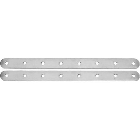 Plaque de fixation métallique plate pour table ou chaise, lot de 2 (1/5)