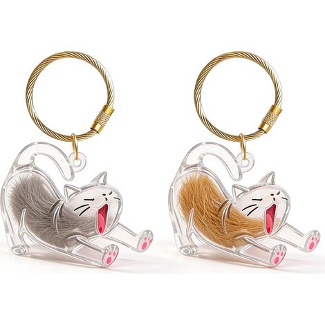 Lot de 2 Pendentif DIY en Poils de Chat, boîte de Rangement Transparente pour Poils de Chat, Cadeau commémoratif créatif pour Les Amoureux des Animaux (1/5)