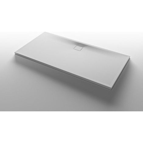 Nemo Stock Lapis 20 receveur de douche 180x90x4cm incl plan de couverture en minéral composite structure lisse blanc