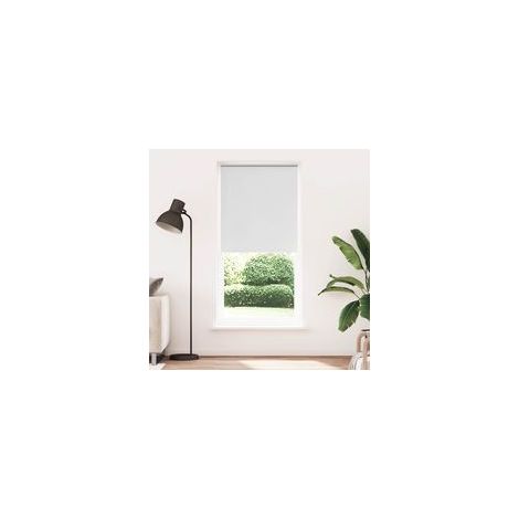 Store occultant à enrouleur 84,4 x 230 cm, largeur du tissu 80 cm, blanc - Crezuo (1/4)