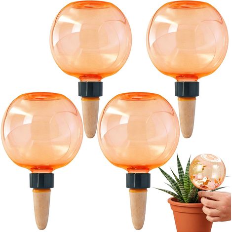 Boule Arrosage 4 Pcs 500ml Orange Automatique Plantes (1/5)