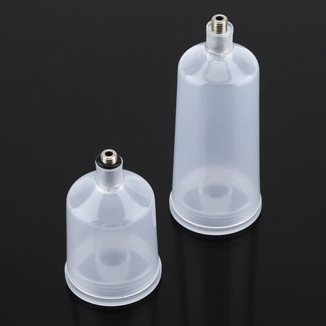 Lot de 2 accessoires pour aérographe/pulvérisateur : flacon pulvérisateur en plastique et godet à peinture (1/5)
