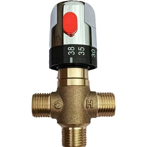 Warmwasserbereiter-Temperaturbegrenzer, Thermostatmischer, Messingmischer, Mischer, Wassertemperatur, Rohr-Thermostatsteuerung, G1/2