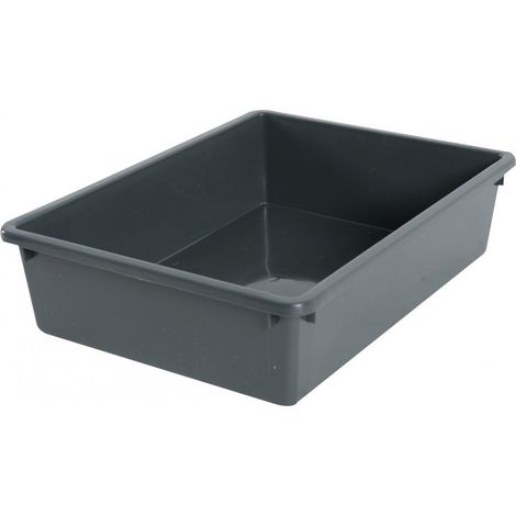 Bac à litière eco small l 38,5 x l 25,8 x h 9,5 cm gris anthracite