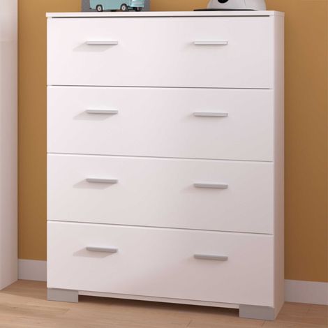 Commode Gemma 4 tiroirs - blanc (1/5)