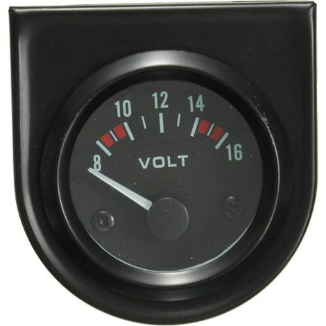2" 52mm universel Moteur de voiture Teinte de fumée len lumière indicateur Mesure de la jauge de Tension mètre (1/5)