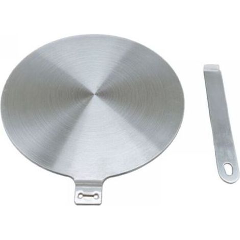Lntyq Adaptateur à induction, disque convertisseur pour plaque de cuisson à induction, plaque de diffusion de chaleur avec poignée et base séparables 20 cm (1/4)