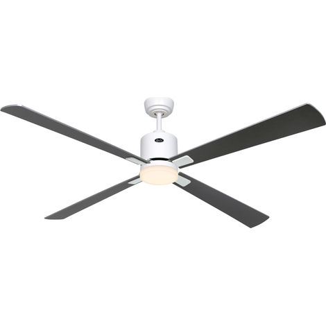 Ventilateur de plafond ECO NEO III 152 Blanc - Wengé/Argent - WiFi avec éclairage (1/2)