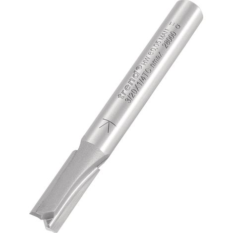 Trend 3/20 x 1/4 Inch TCT Two Flute Cutter – 6.3mm Diameter x 16mm Length, 1/4" Shank