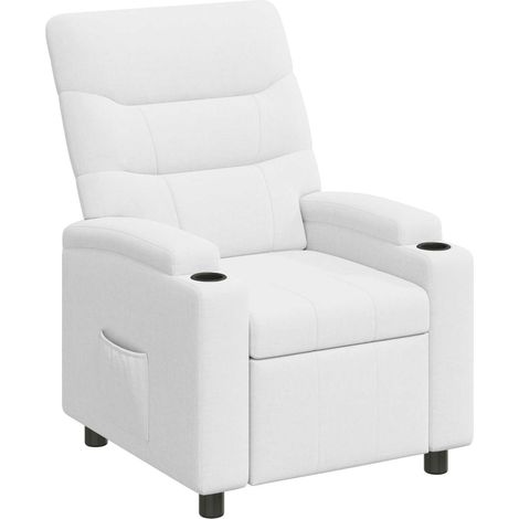 Sillón reclinable Blanco 75 x 95 x 103 cm Tela vidaXL (1/5)