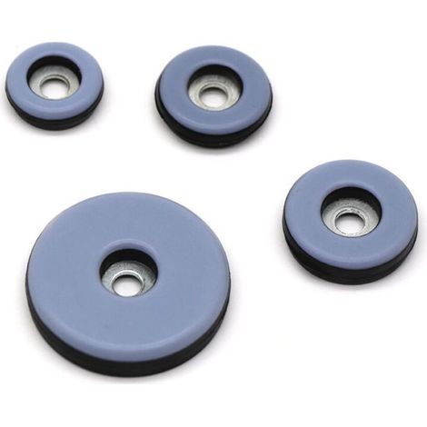 20x Teflon-Möbelgleiter mit Schrauben - Ø 19 mm (rund) - PTFE-Möbelgleiter/PTFE (Teflon)-Gleiter mit Schrauben (1/4)