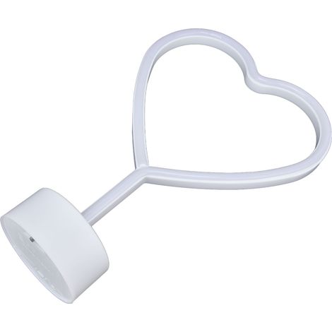 Enseigne lumineuse néon LED en forme de cœur, alimentée par piles, avec socle, pour la décoration de la maison, de la chambre, d'un mariage ou d'une fête d'anniversaire. (1/5)